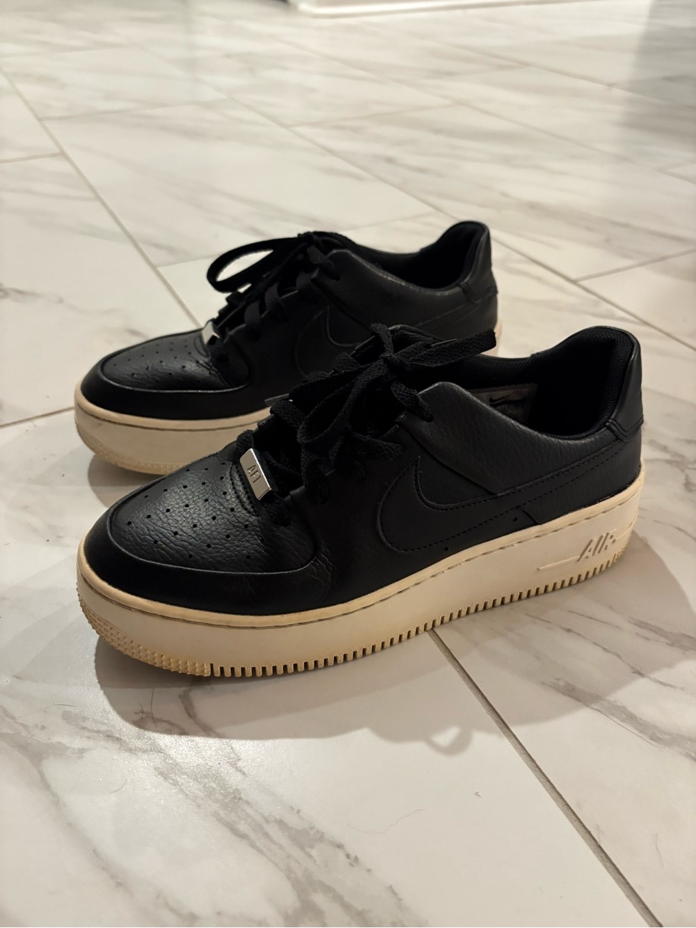 Nike Black Platform Air Force 1